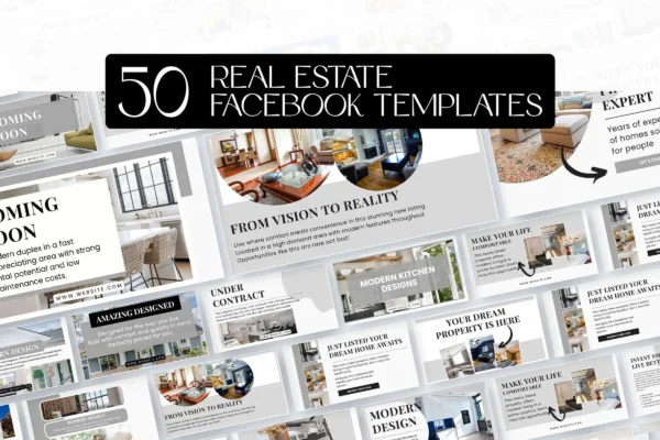 Real Estate Facebook Templates Feature Images 6 Real estate facebook canva post editable template - image 6