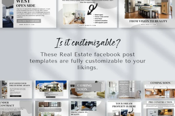 Real Estate Facebook Templates Feature Images 9 Real estate facebook canva post editable template - image 9