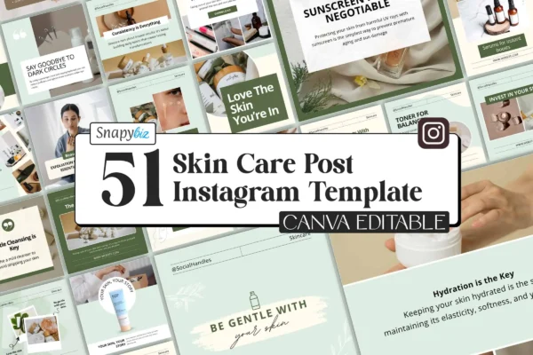 Skin Care Instagram Template Feature Images 1 Skincare instagram canva editable templates with modern layouts, beauty posts, product promos, and clean aesthetic designs