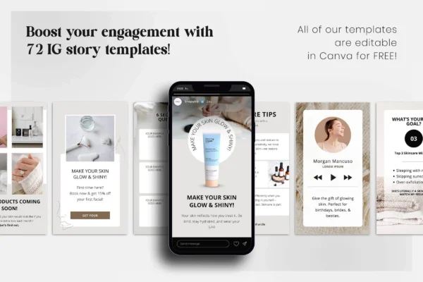 Skincare Esthetician Instagram Story Template Feature Images 10 Skincare esthetician canva instagram story template