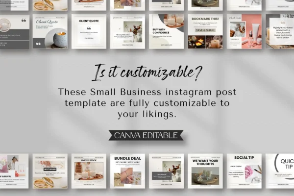 Small Business Instagram Post Template Feature Images 9 Small business canva editable instagram template - image 9