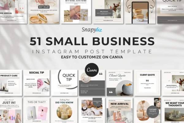 Small Business Instagram Post Template Feature Images 1 51 small business canva editable instagram templates featuring modern layouts for branding, tips, quotes, and product posts
