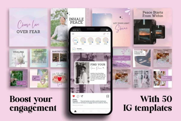 Spiritual Instagram Templates Feature Images 3 Spiritual instagram canva post editable templates - image 3