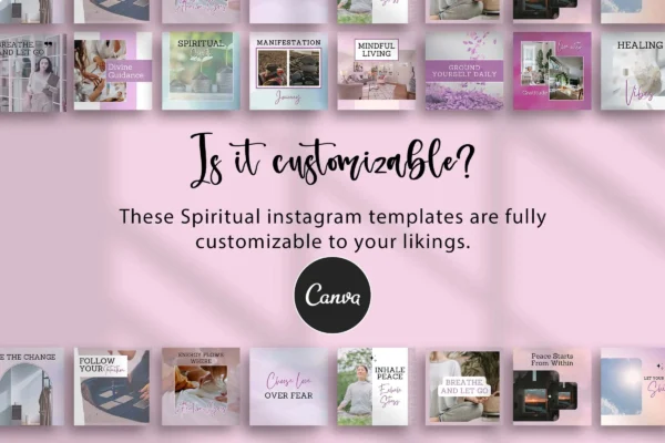 Spiritual Instagram Templates Feature Images 9 Spiritual instagram canva post editable templates - image 7