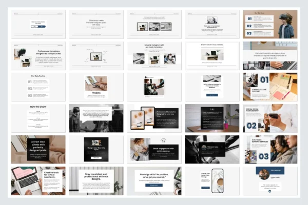 Virtual Assistant Facebook Template Feature Images 10 Virtual assistant facebook social media post template