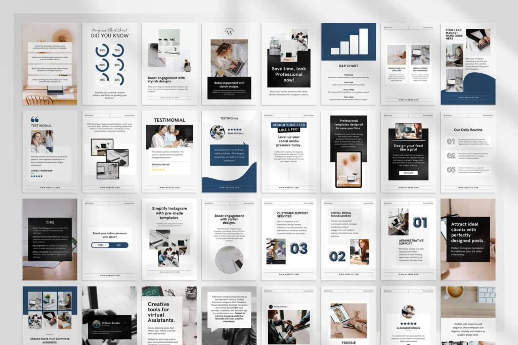 Virtual Assistant Canva Pinterest Pins Templates Virtual Assistant Canva Pinterest Pins Templates