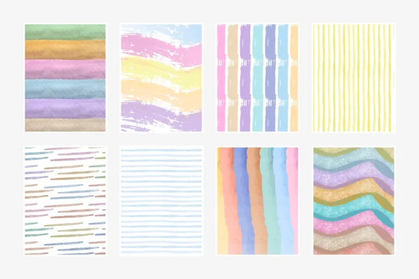 Watercolor Stripes Pattern Digital Paper Feature Images 2 Watercolor stripes pattern digital paper - image 2