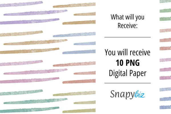 Watercolor Stripes Pattern Digital Paper Feature Images 5 Watercolor stripes pattern digital paper - image 5