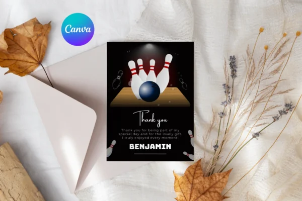 Bowling Birthday Invitation 1T 80 Feature Images 2 Editable bowling birthday invitation canva template - image 2