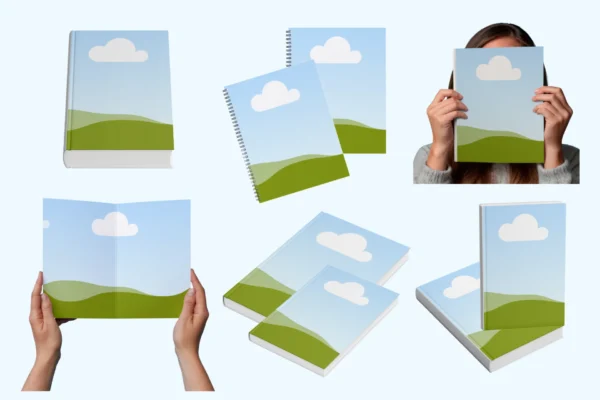 Canva editable book mockup templates bundle - image 3