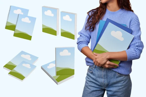 Canva editable book mockup templates bundle - image 4