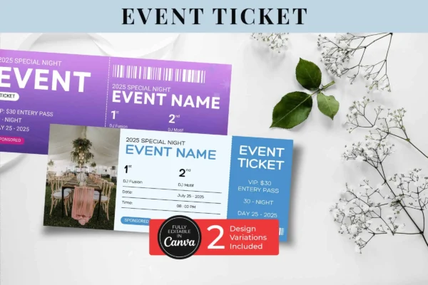 Event Ticket Template Fb 130 Feature Images 3 Free and customizable ticket templates for any event - image 3