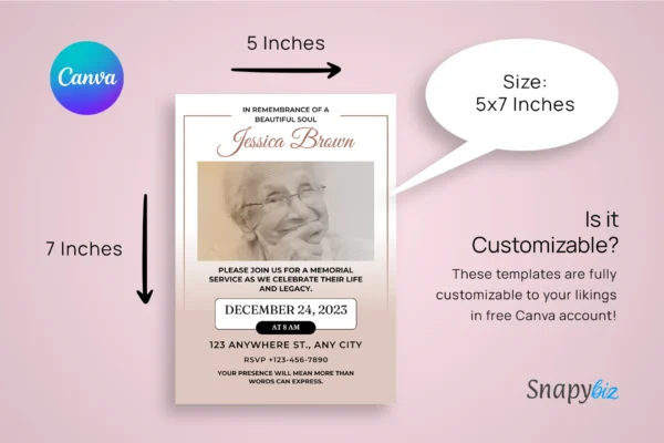 Funeral Invitation Template 1T 81 Feature Images 8 Editable funeral invitation canva template - image 8