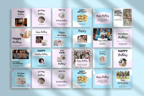 Happy Birthday Instagram Template Fb 133 Feature Images 10 Free happy birthday instagram canva post template - image 10