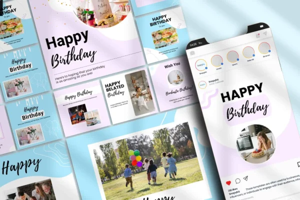 Happy Birthday Instagram Template Fb 133 Feature Images 4 Free happy birthday instagram canva post template - image 4