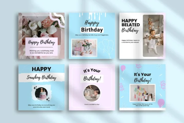 Happy Birthday Instagram Template Fb 133 Feature Images 6 Free happy birthday instagram canva post template - image 6