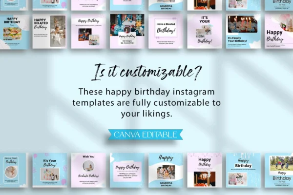 Happy Birthday Instagram Template Fb 133 Feature Images 9 Free happy birthday instagram canva post template - image 9