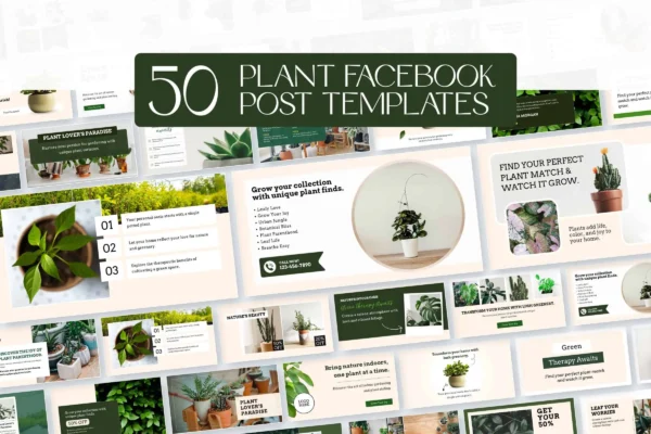 Plant Facebook Post Templates Feature Images 6 Editable plant facebook canva post templates for marketing - image 6