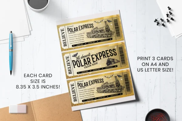 Polar Express Golden Ticket Feature Image 4 Personalized polar express ticket template - image 4