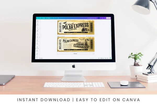 Polar Express Golden Ticket Feature Image 5 Personalized polar express ticket template - image 7