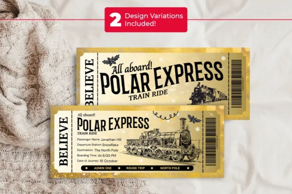 Polar Express Golden Ticket Feature Image 9 Personalized polar express ticket template - image 9
