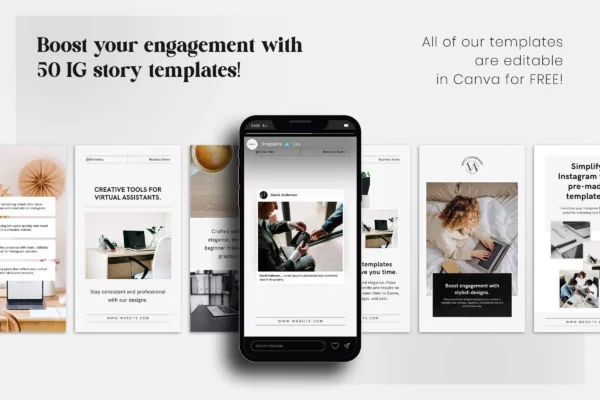 Virtual Assistant Instagram Story Template Feature Images 10 Editable virtual assistant instagram canva story template - image 5