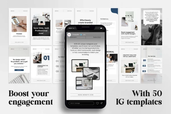 Virtual Assistant Instagram Story Template Feature Images 3 Editable virtual assistant instagram canva story template - image 3