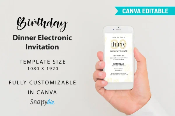 Birthday Dinner Electronic Invitation It 25 Feature Images 5 Birthday dinner electronic invitation canva template - image 6