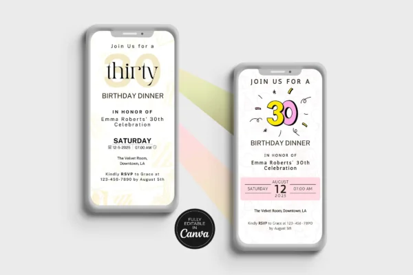 Birthday Dinner Electronic Invitation It 25 Feature Images 9 Birthday dinner electronic invitation canva template - image 12