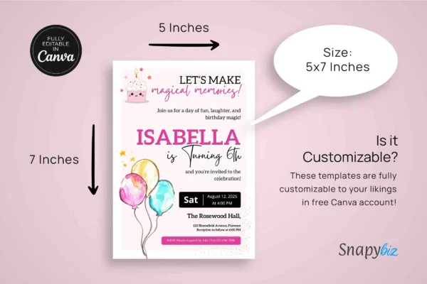 Birthday Invitation For Kids Fb 132 Feature Images 8 Free birthday invitation for kids - image 9