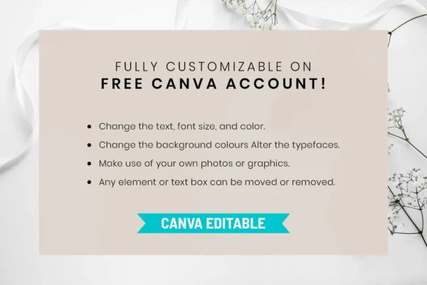 Editable boho baby shower invitation canva template - image 10