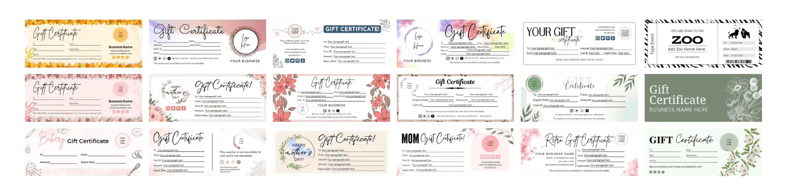 Canva certificate templates bundle preview