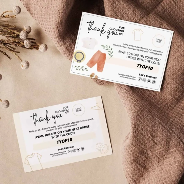 Clothing Business Thank You Card Fb 122 Feature Images 3 Free clothing business thank you card canva template - image 9