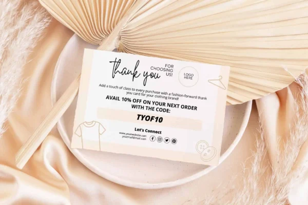 Clothing Business Thank You Card Fb 122 Feature Images 4 Free clothing business thank you card canva template - image 8