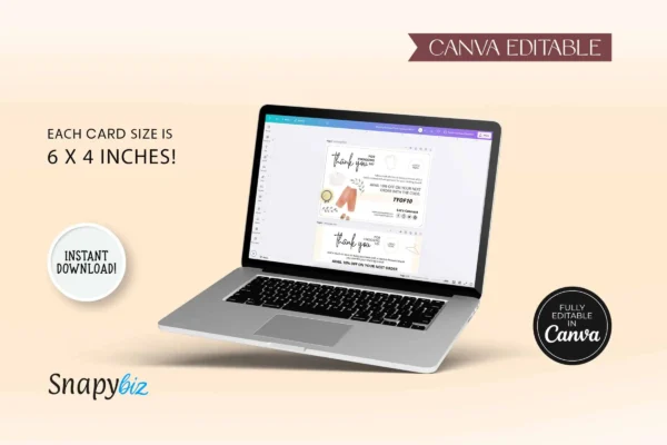 Clothing Business Thank You Card Fb 122 Feature Images 9 Free clothing business thank you card canva template - image 3