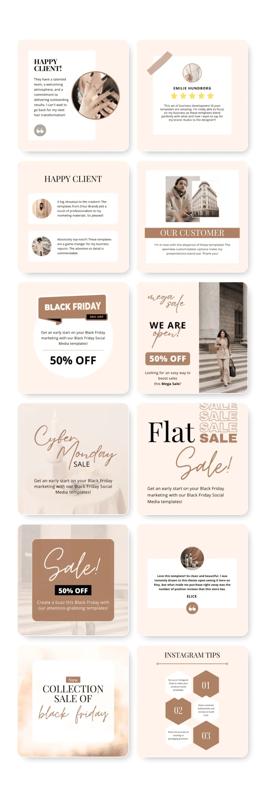 Vertical e-commerce Instagram post template editable in Canva