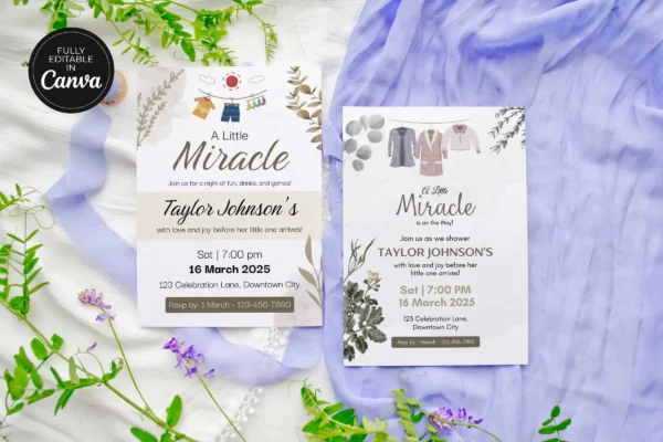 Gender Neutral Baby Shower Invitation It 54 Feature Images 4 Gender neutral baby shower invitation canva template - image 5