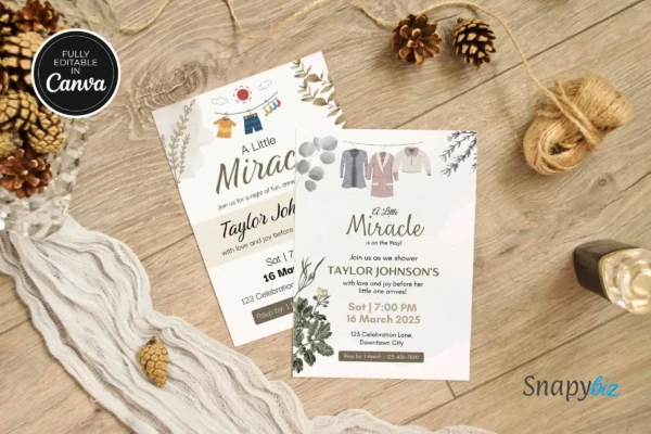 Gender Neutral Baby Shower Invitation It 54 Feature Images 7 Gender neutral baby shower invitation canva template - image 8