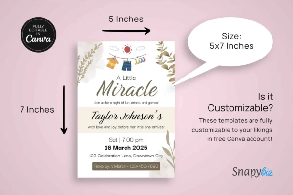 Gender Neutral Baby Shower Invitation It 54 Feature Images 8 Gender neutral baby shower invitation canva template - image 9