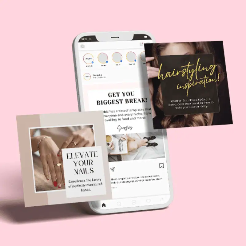 Editable Instagram post Canva template