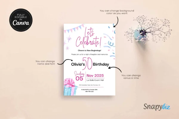 Lets Celebrate Invitation Template It 18 Feature Images 6 Let's celebrate invitation canva template - image 8