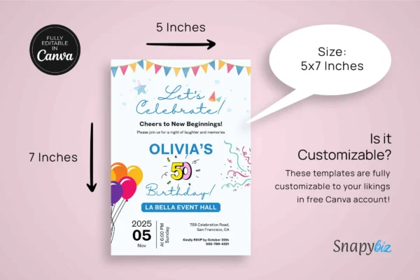 Lets Celebrate Invitation Template It 18 Feature Images 8 Let's celebrate invitation canva template - image 5