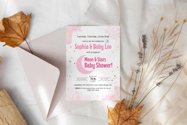 Moon Baby Shower Invitation It 48 Feature Images 2 Editable over the moon baby shower invitation canva template - image 10