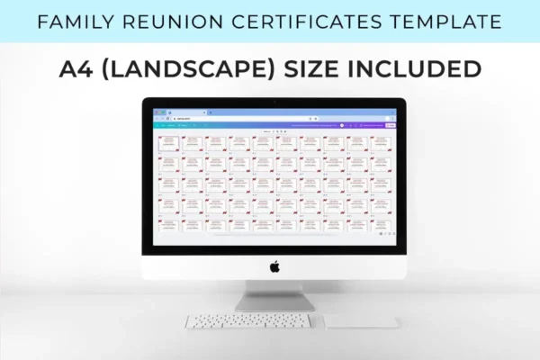 Printable Family Reunion Certificates Template Bundle Ct 301 Feature Image 8 Family reunion certificate canva template bundle - image 4