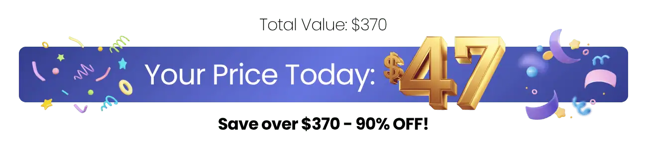 Whole Shop Bundle save over $370 with 90 percent off offer