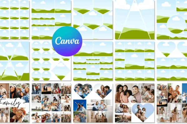 20 Family Photo Collage Canva Template Feature Images 2 Family photo collage canva editable template - image 9