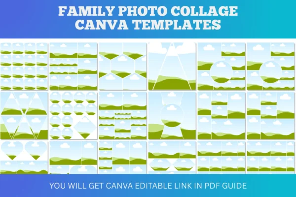 20 Family Photo Collage Canva Template Feature Images 5 Family photo collage canva editable template - image 6