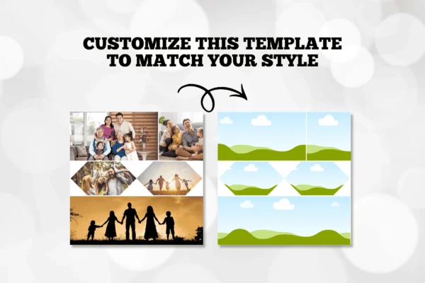 20 Family Photo Collage Canva Template Feature Images 6 Family photo collage canva editable template - image 5