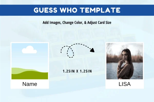 Guess who board game canva editable template - image 9
