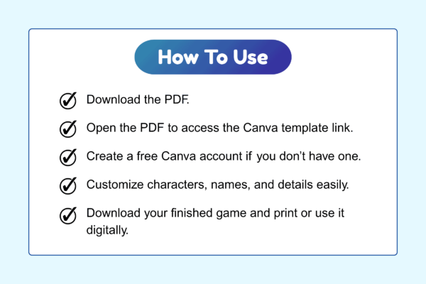 Guess who board game canva editable template - image 4